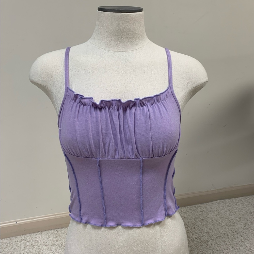 Forever 21 Cropped Purple Tank Top